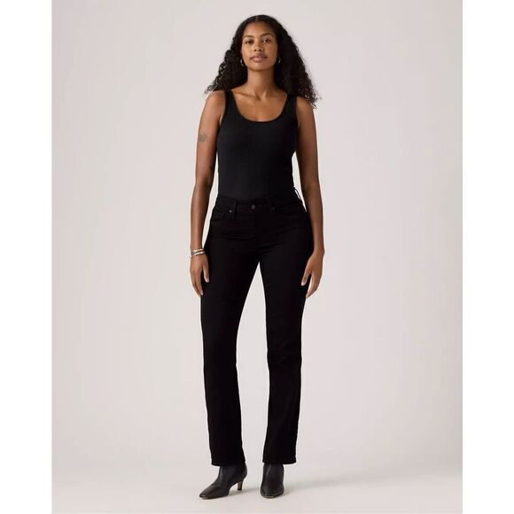 Levi's Denim - Levi’s 314 Shaping Straight Black Women’s Jeans Mid Rise Tummy Control 30x32